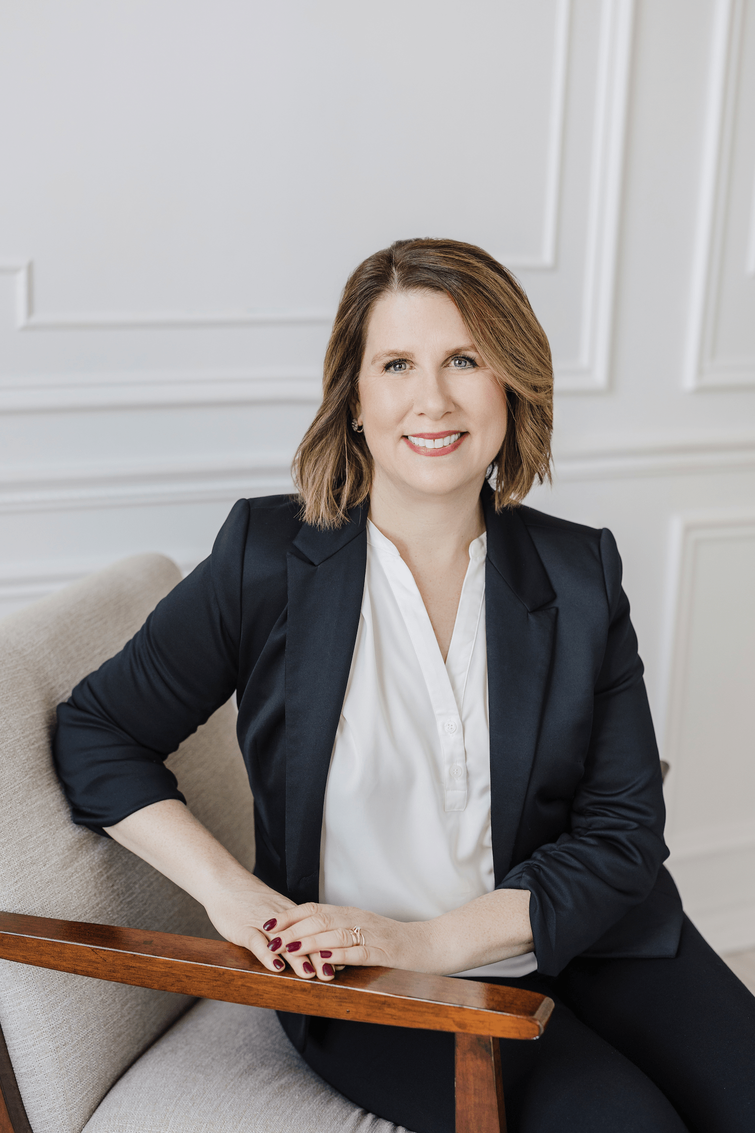 Alissa Headshot Seated BW 2024