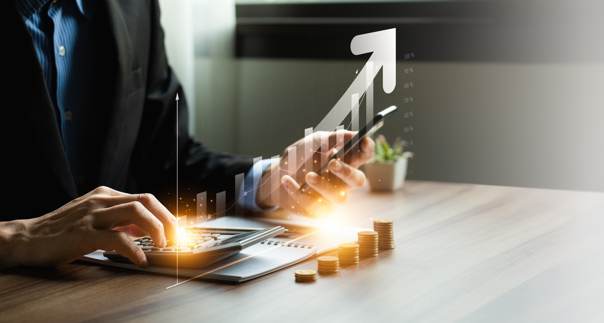 Business finance and investment, Analyze economic growth charts for informed business finance decisions and financial decision-making. Stock Market report, Strategy, Data Collection, Forecasting.